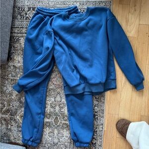 Blue Women's Sweatshirt and Joggers Set